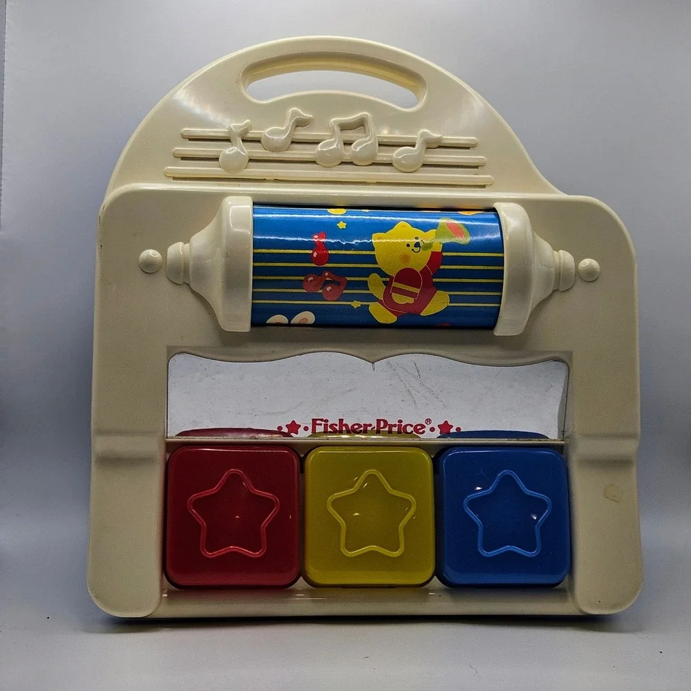 Fisher Price Piano Music Toy Blocks‎ And Rotating Drum For Toddlers NOT WORKING